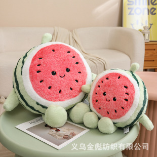 Running Watermelon Pillow Dual-Purpose Car Blanket Two-In-One Car Pillow Office Nap Pillow for Girls