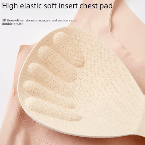 New high-quality front-button two-in-one underwear ice silk seamless no rims beautiful back bra hunchback correction vest for women
