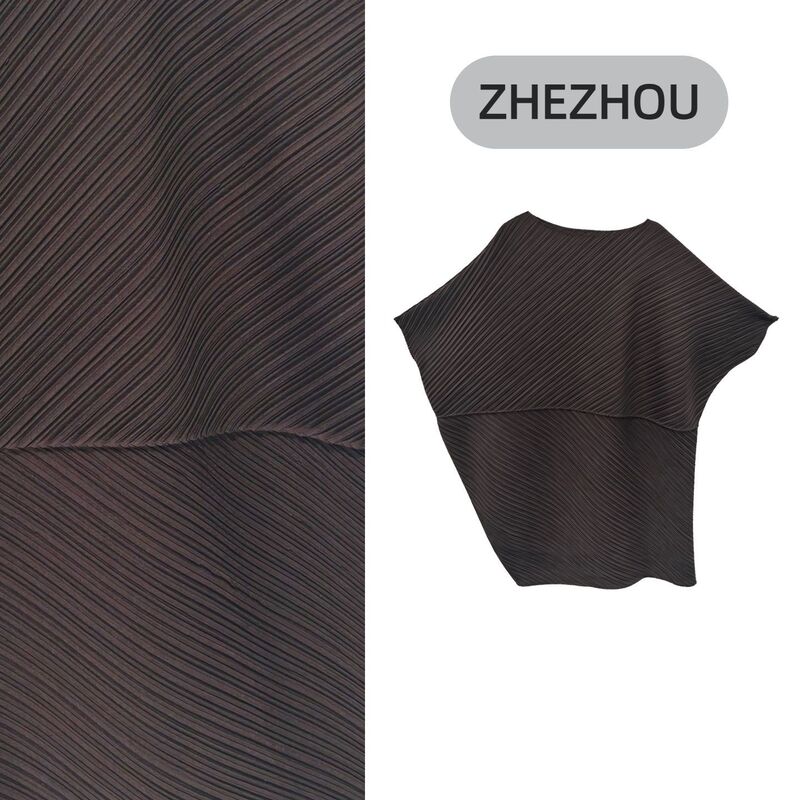 Miyake-Style Pleated Loose-Fitting Petite Dress for Women, Summer Thin Breathable Slimming Loose Batwing Sleeve Dress