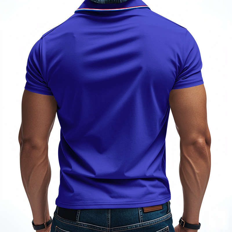 European Size Mesh Men's Polo Shirt Summer Casual Golf Quick Drying Short Sleeved T-Shirt_viptrois.com