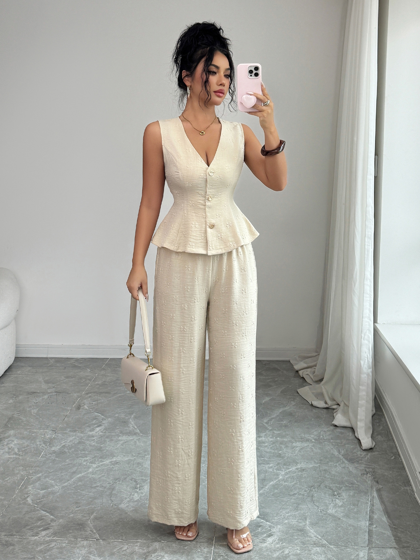 Women's Slim Fit Denim Style Suit Commuter Solid Color Spring Summer Collection Stay Stylish And Comfortable_ecoleips.com