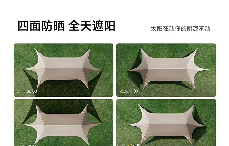 Canopy Outdoor Tent Thickened Vinyl Camping Outdoor Park Pergola Sunshade and Rainproof Portable Canopy