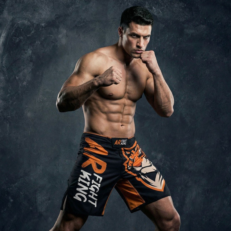 Rouhou MMA Tiger Head Combat Training Shorts, Durable, Quick-Dry, Men's UFC Running Elastic Competition Boxing Shorts Rouhou MMA Tiger Head Combat Training Shorts, Durable, Quick-Dry, Men's UFC Running Elastic Competition Boxing Shorts
