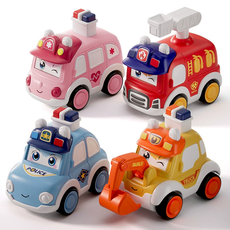 Warrior, inertia toy car, ambulance, police car, cartoon small car model