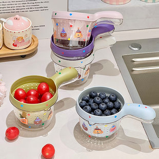 Double-layer hygienic cute small handle for home use, drying rack