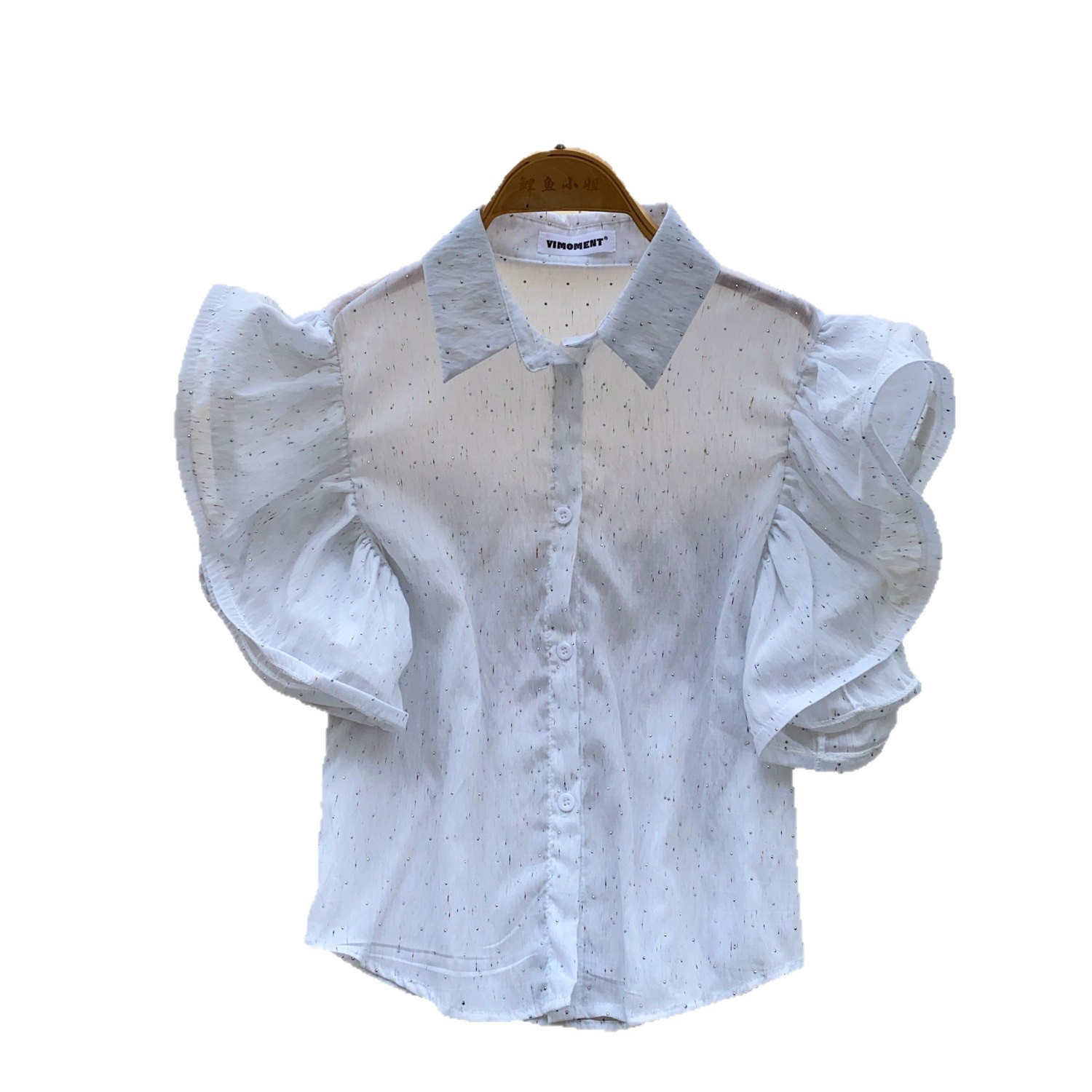 Women's Korean Style Puff Sleeve Breathable Shirt Skin Friendly Loose Design Elegant Versatile Commuter Top Spring 2026_ecoleips.com