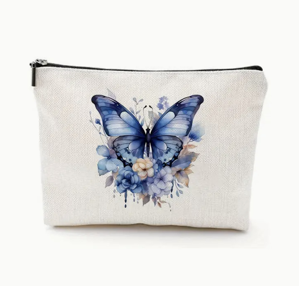 Amazon Butterfly transfronterizo impresión doble cara bolsa de lavado nueva bolsa de viaje bolsa de accesorios de belleza bolsa al por mayor