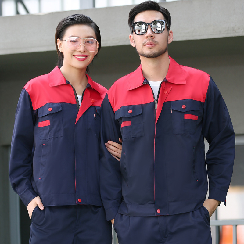 工作服套装秋冬长袖男女车间厂服4S汽修工程服 劳保服装定 做|undefined
