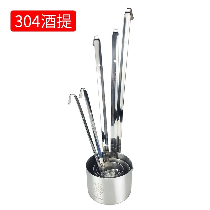 Ложка для вина из нержавеющей стали Liquor 304, утолщенная длинная ручка с носиком, винный крючок, винный набор, плоская ручка, измеритель вина, подвеска для вина