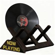 复古木质桌面唱片架办公室文件整理架家用摆台式专辑碟片收藏架