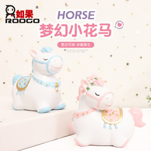 洛阳唐三彩文创情侣胖马摆件办公室桌面手办生肖马年旅游纪念礼品
