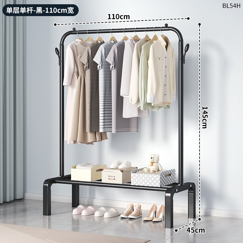 BL54H-wrought 아이언 코트 랙 싱글로드 2 코트 후크 110 블랙