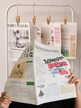 原创ins风英文报纸摆拍 街拍摄影装饰道具拍照背景纸杂志封面画报