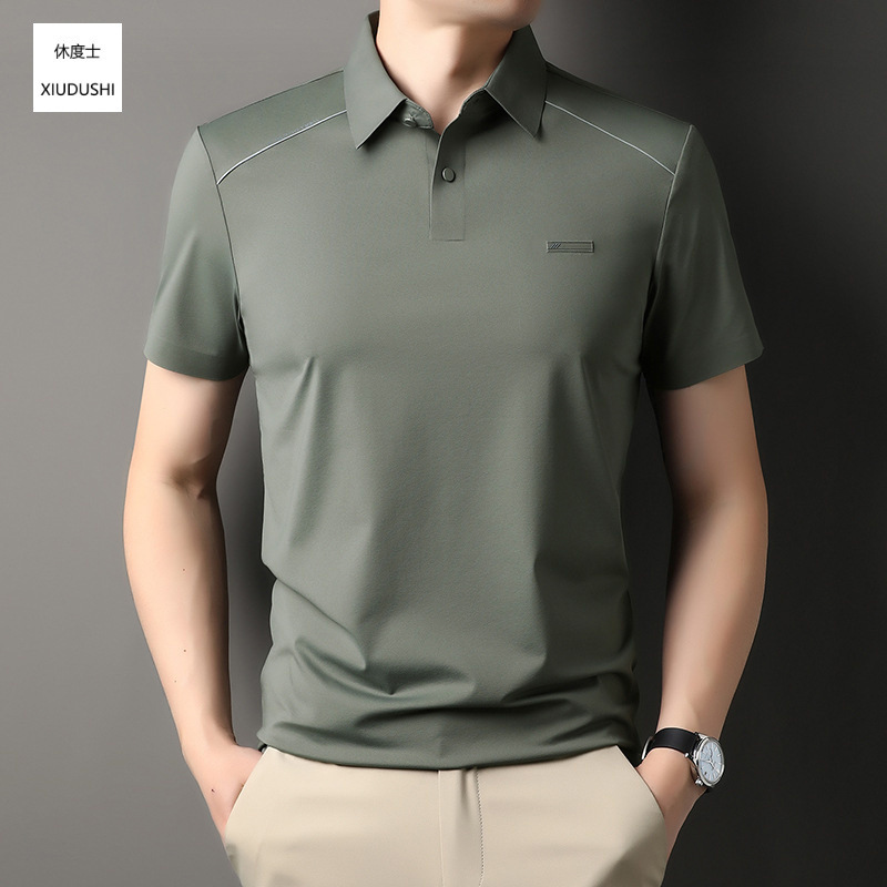 Young and Middle-Aged Men's Short-Sleeved Casual T-Shirt 2026 Summer New Style Young Dad Fashion Base Shirt Trendy Top