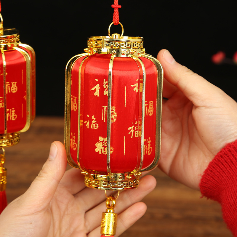 New Baifu Lantern Pendant Wax Gourd Silk Thread Small Lantern Fuzi Living Room New Year Decoration Bonsai Hanging Red Lantern New Baifu Lantern Pendant Wax Gourd Silk Thread Small Lantern Fuzi Living Room New Year Decoration Bonsai Hanging Red Lantern