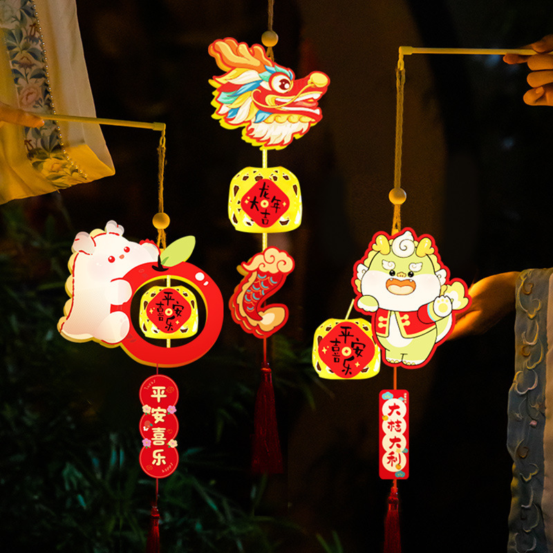 Linternas de bambú, linternas pequeñas, pvc luminosas, bricolaje, linternas portátiles del Festival del Medio Otoño para niños, puestos con luces, regalos al por mayor image 1