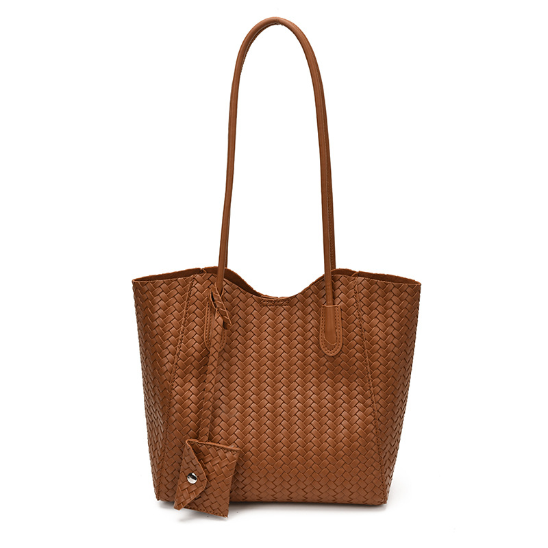 Bolso de mujer 2026 nuevo estilo transfronterizo de alta calidad tejido de moda canasta de verduras de hombro bajo la axila bolso de madre