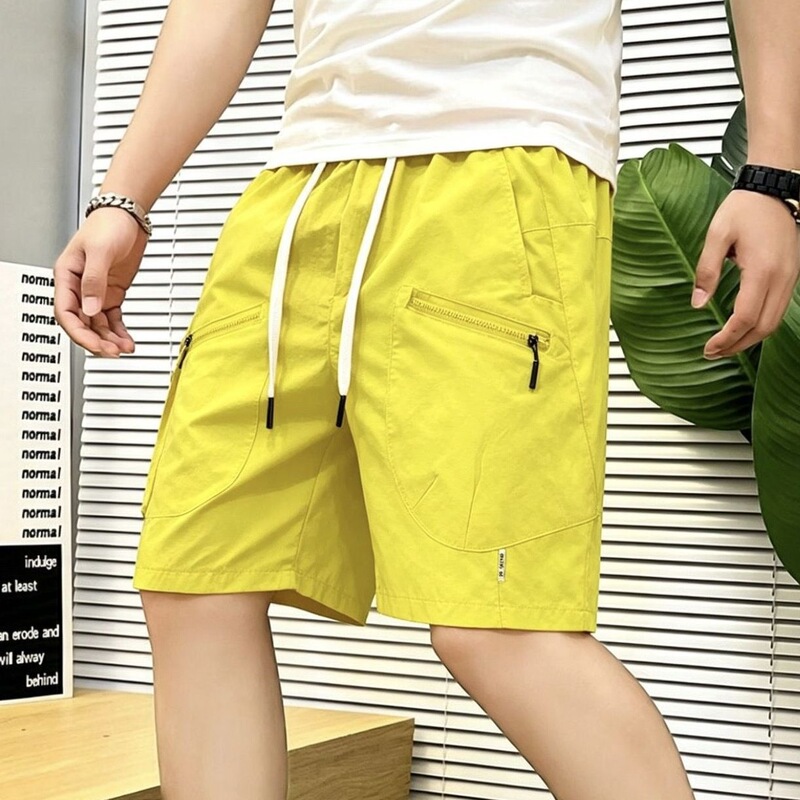 Summer men's quick-dry American retro workwear shorts, breathable sports large size loose pocket zipper shorts Summer men's quick-dry American retro workwear shorts, breathable sports large size loose pocket zipper shorts