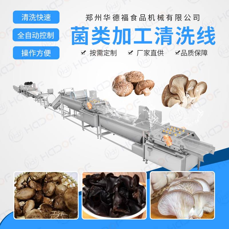 プレハブ野菜加工機キノコ洗浄設備野菜野菜洗浄加工ライン華徳福機械