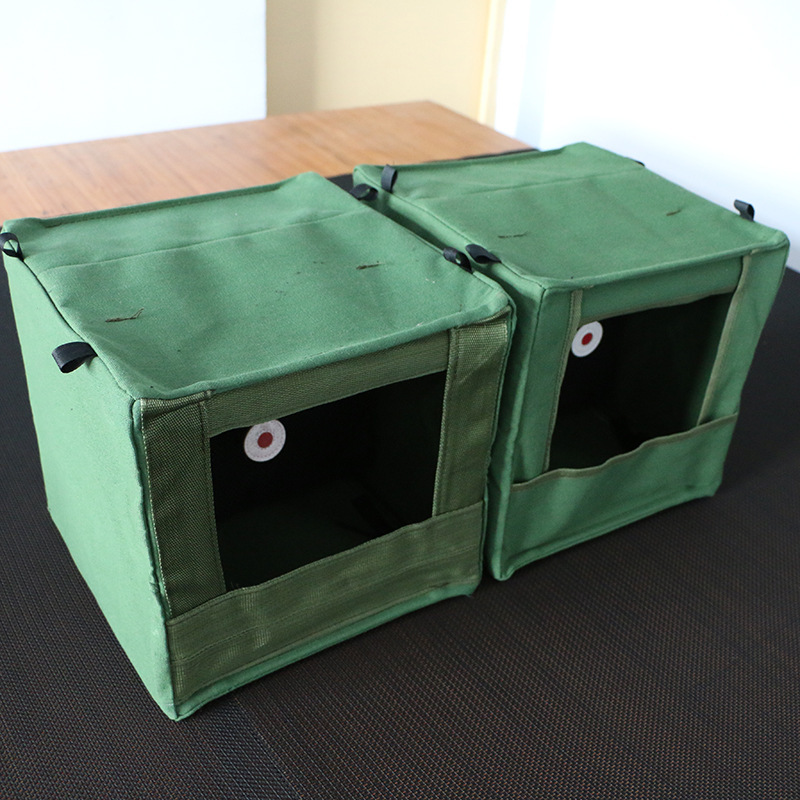 slingshot target box folding target box telescopic bracket thickened silencer target box bead indoor and outdoor recycling box green canvas target box