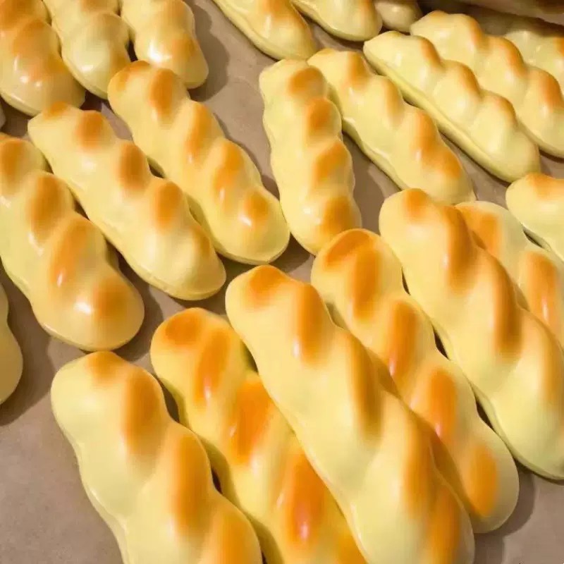 시뮬레이션된 끈적끈적한 트위스트 빵