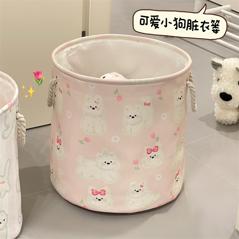 2024 nuevo estilo lindo canasta de ropa sucia dormitorio baño hogar canasta de ropa de gran capacidad barril de almacenamiento portátil de alto valor