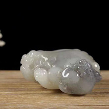 玉器工艺品天然新疆和田玉青花籽料母子貔貅手玩件男女手把件批发