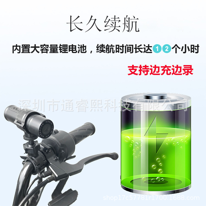 Motorcycle Dashcam, Motorcycle Riding Camera, Wifi Dashcam 1080P, Mobile Phone Access