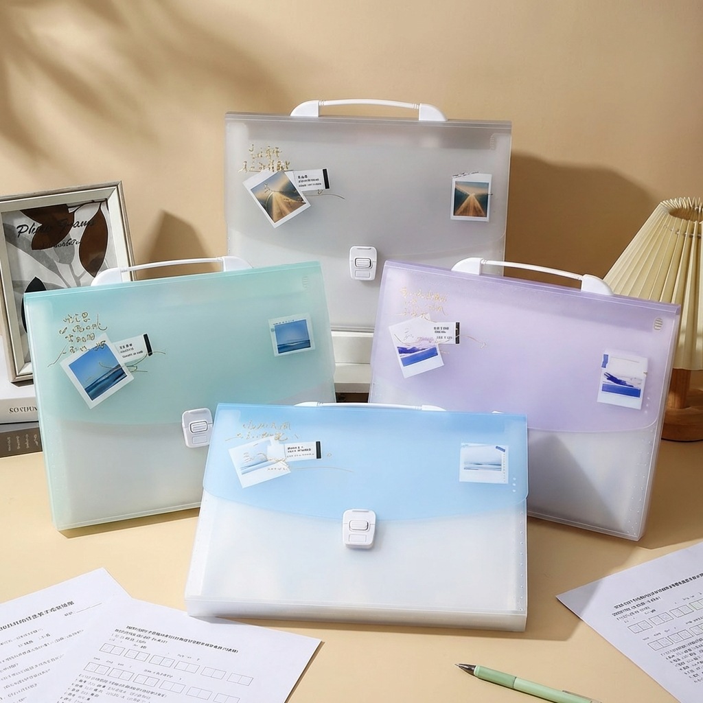 Bolsa de órgano de estudiante de gran capacidad 13 bolsas de papel de prueba impermeable de mano mate de clasificación de datos de trabajo