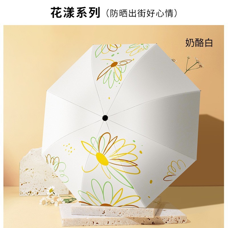 16骨彩胶古风加大防晒伞晴雨两用女高颜值折叠双人中式伞定制雨伞|undefined
