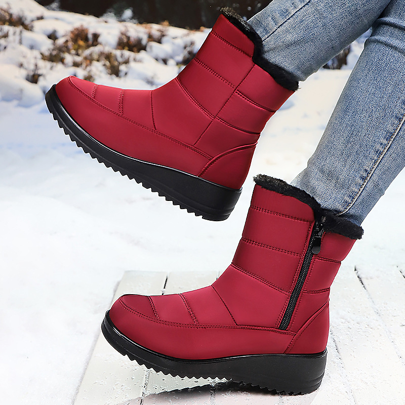 Zapatos de algodón de mujer zapatos de poliuretano transfronterizos botas de nieve gruesas botas de nieve calentadas botas cómodas