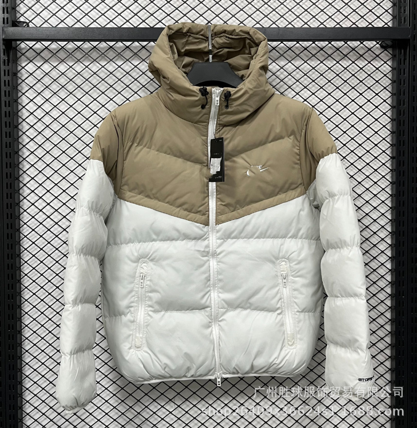 Invierno NK bordado chaqueta fluorescente de béisbol de algodón París grueso chaqueta de algodón con capuchón de fútbol abrigo cálido image 45
