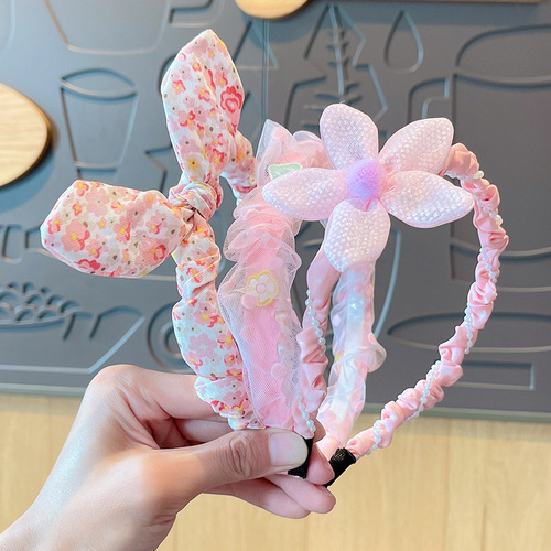 New children's hairbands for girls, non-slip, non-slip, baby hairpins, little girls' rabbit ears, bow headbands