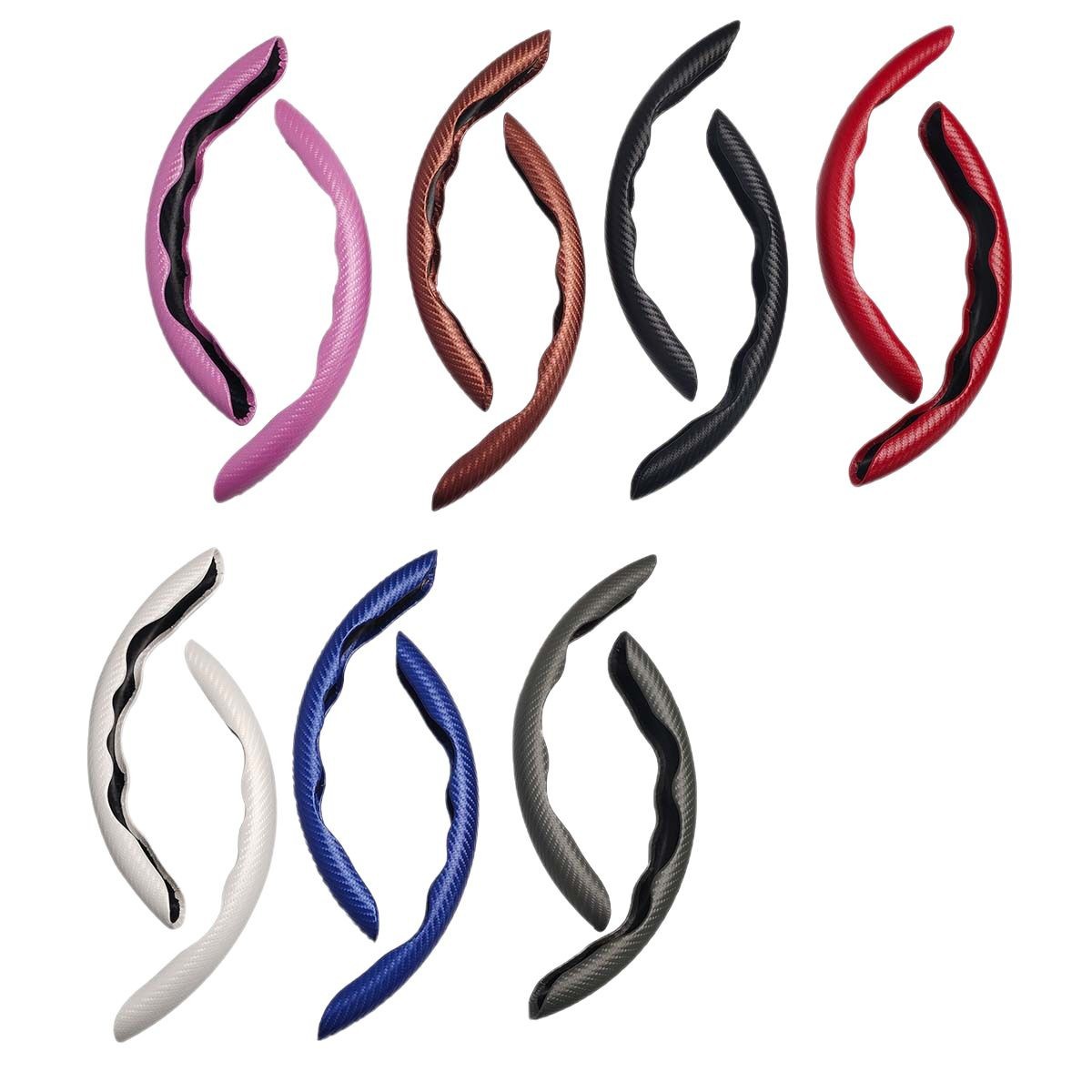 Apoyar la distribución transfronteriza de cubierta de volante de automóvil de fibra de carbono de mitad de paquete cubierta de manija deportiva de verano mujeres y hombres volantes de cuatro estaciones