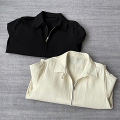 麻の地色、黒い縁の縁の包み! 亜麻の綿は襟をひっくり返して軽やかで通気性があります。