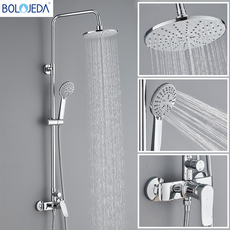 All copper shower two-function shower set suitable for construction site hotel rain sprinkling cold and hot rain set pressurized top spray