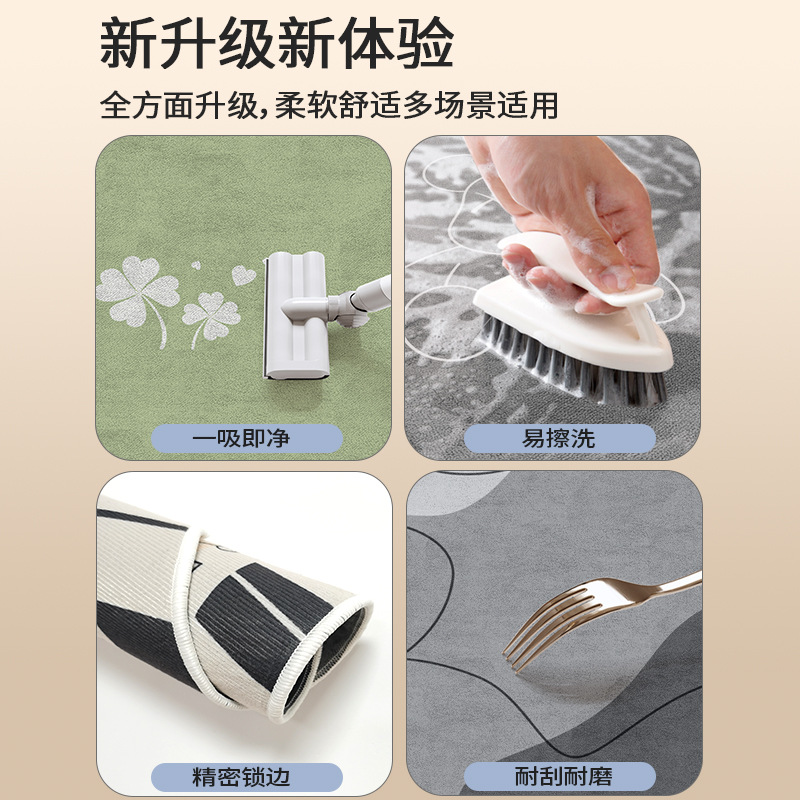 Alfombra redonda dormitorio silla de la computadora alfombra de piso sofá de la sala de estar silla de la vuelta estera de protección del piso de estudio en casa estera del piso