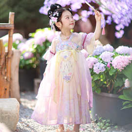 2026夏季新款女童汉服超仙儿童国风襦裙小女孩古风连衣裙日常可穿