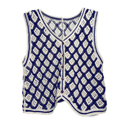 針織馬甲背心外套女短款2021春秋疊穿外搭镂空坎肩日系馬夾上衣潮