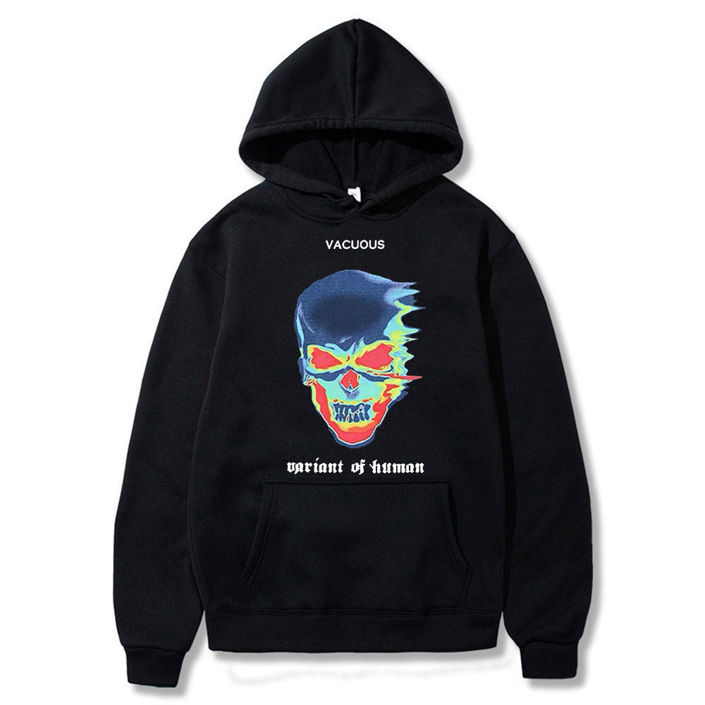 Skeleton Thermal Imaging Graphic Print Hoodie Men's Hip Hop