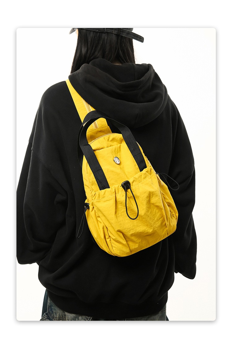 Backpack Men's And Women's 2025 Multifunctional Breast Bag Lightweight Nylon Cloth Bag Single Shoulder High Value Work Commuter Messenger Bag_voghion.com