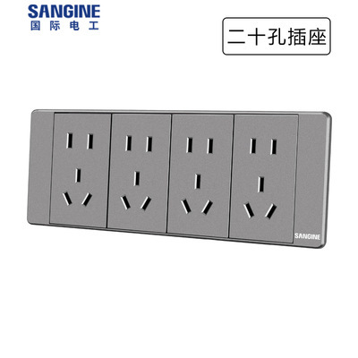 電気技師タイプ 86 家庭用壁スイッチソケットパネル 16A 多穴 1 オープン 5 穴 USB 電源ソケット付き|undefined