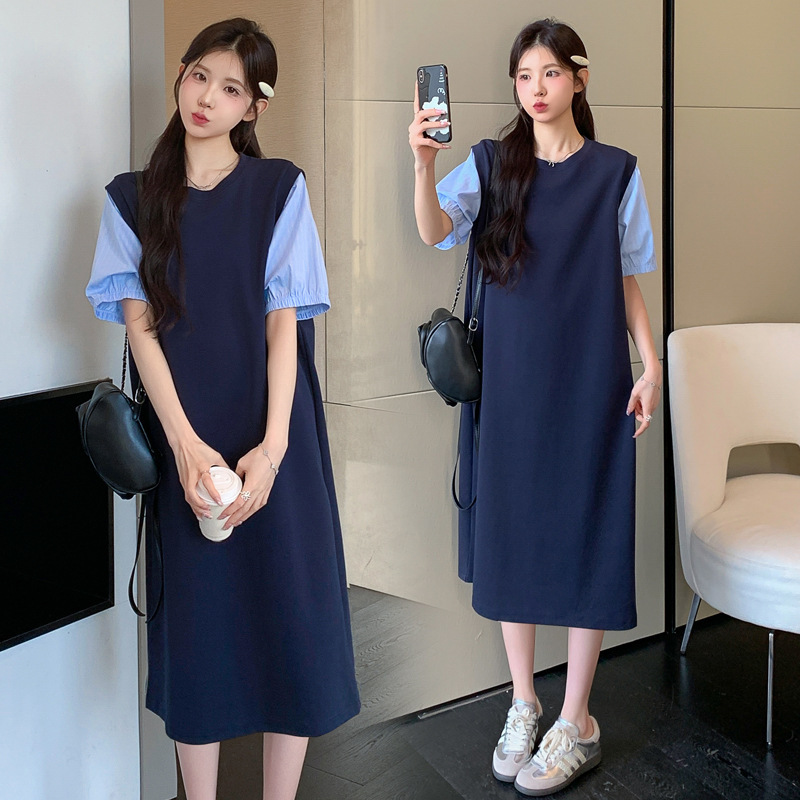 Maternity Summer Dress Mid-Length Loose Style Trendy Maternity Dress for Going Out Maternity Summer Dress Mid-Length Loose Style Trendy Maternity Dress for Going Out