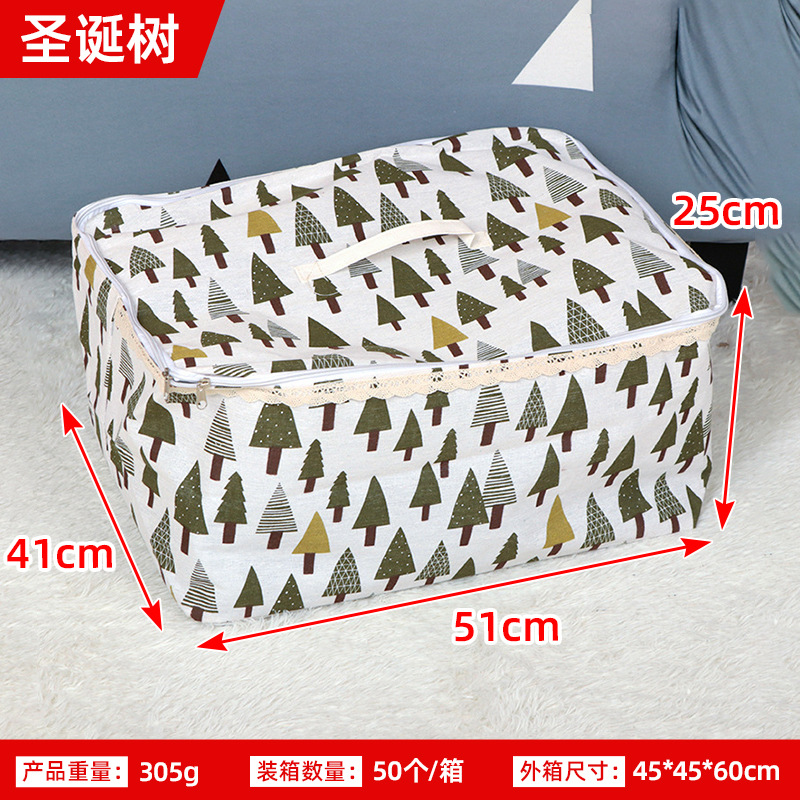 Bolsa de almacenamiento de algodón y lino simple hogar gran caja de almacenamiento de algodón y lino libro de ropa bolsa de organización bolsa de almacenamiento al por mayor