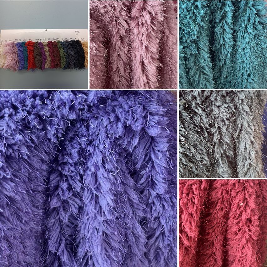 Patio de paja PVC girasol lana larga 40 cabello de urdimbre largo lana de punto simple tela de punto juguetes ropa textil doméstica