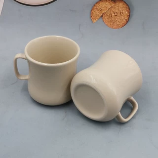 跨境收腰陶瓷杯高级简约可定制logo马克杯商务礼品咖啡杯源头工厂