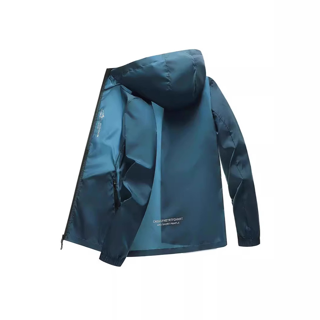 New Sunscreen Clothing Men's Summer Breathable Ice Silk Anti-Light Outdoor Fishing Sunscreen Clothing Coat Jacket Skin Clothing