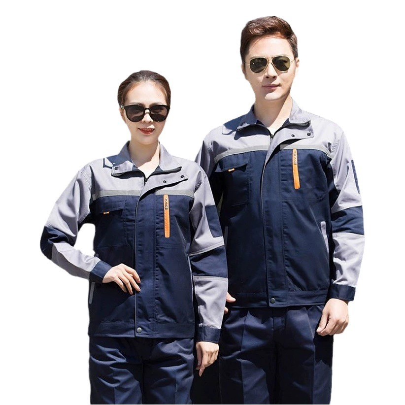 Весной, осенью и зимой рабочая одежда с длинными рукавами костюм мужской и женский склад Одежда для охраны труда шахтеров утолщенная на молнии с принтом вышитая одежда для охраны труда