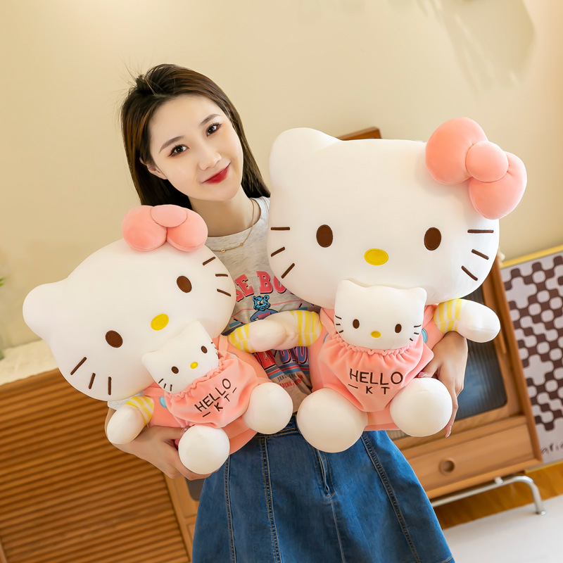 New Mother KT Doll Hello Kitty Plush Toy hellokitty Doll Female Birthday Gift Wholesale