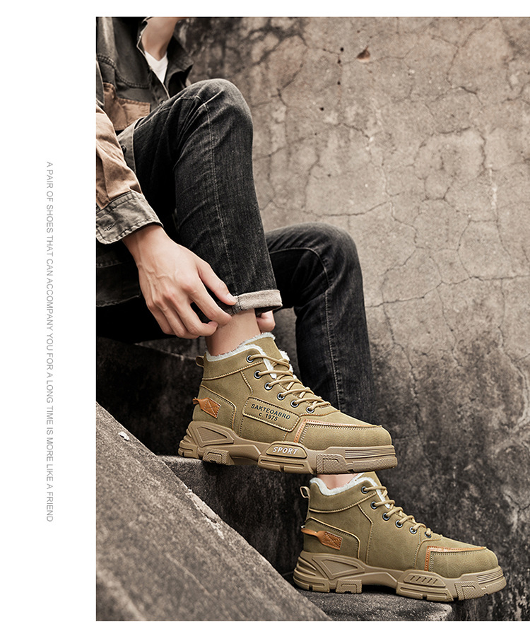 Stivali da uomo in cotone Martin, foderati in pile, caldi e di grandi dimensioni_voghion.com